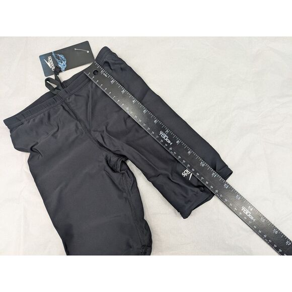 NWT Speedo Power Flex Eco Jammers Boys size 24 Black Competition Swimsuit - Picture 5 of 12